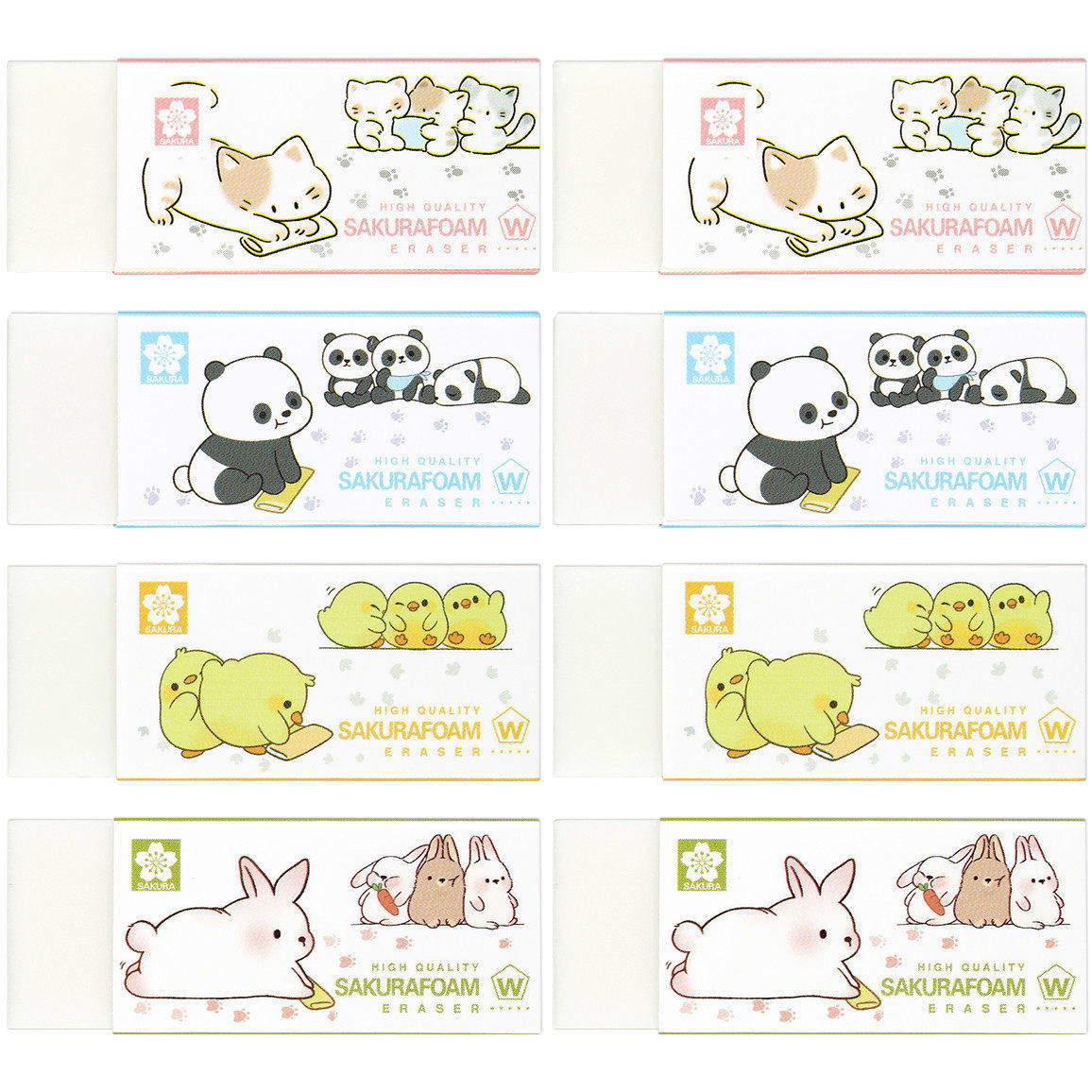 SAKURA樱花橡皮擦卡通限定款中小学生用儿童干净条状屑少XRFW-100