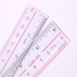 学生中英寸刻度尺双色15cm/20cm/30cm直尺英寸6inch/8inch/12inch