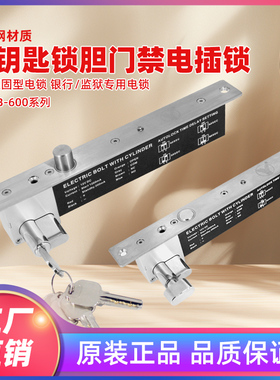 坚固窄型电插锁 意林YB-600B监狱电插锁带钥匙电插锁带锁信号反馈