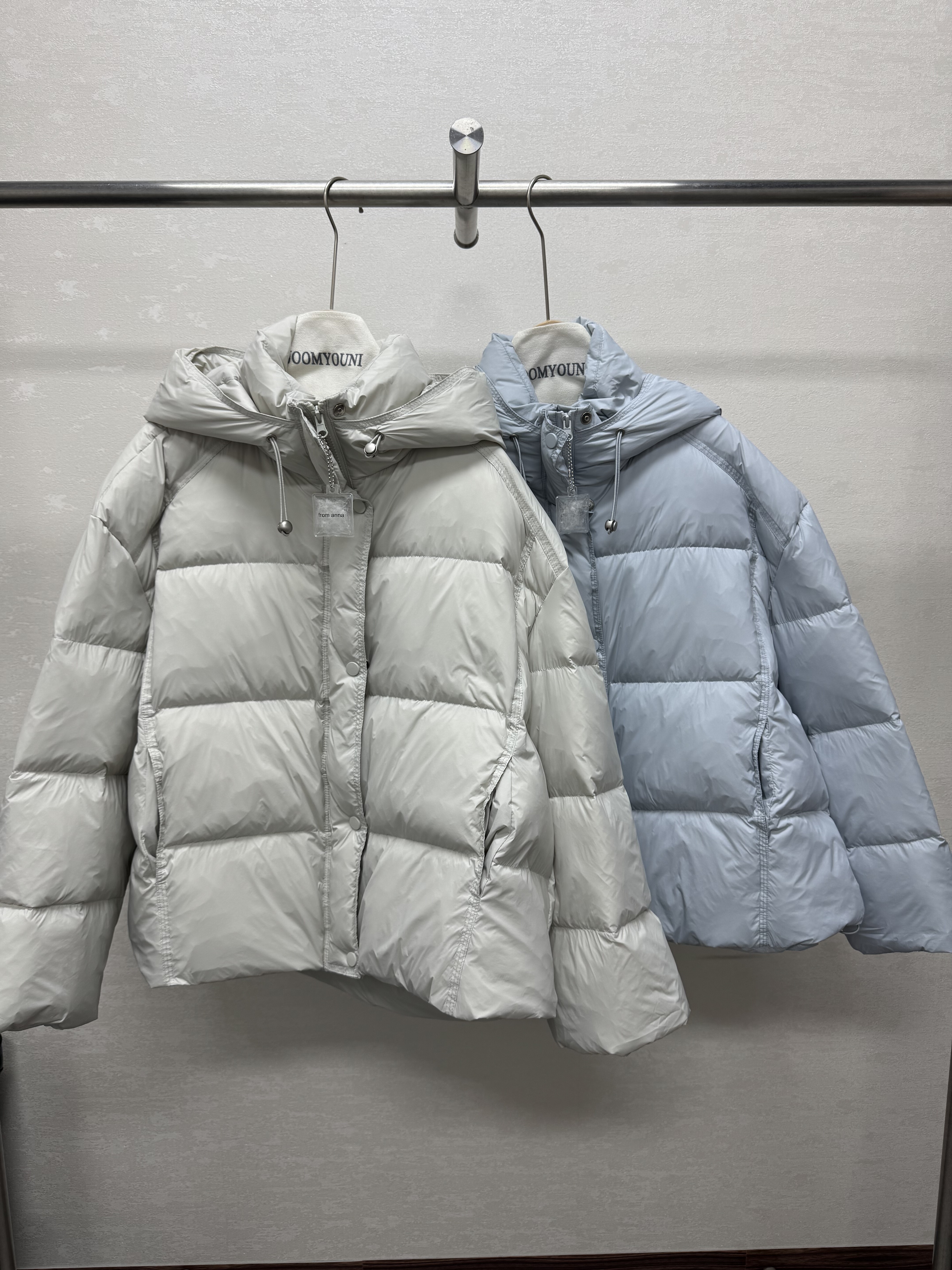 2025冬季新款白鹅绒羽绒服女中长款简约气质龟背保暖外套潮