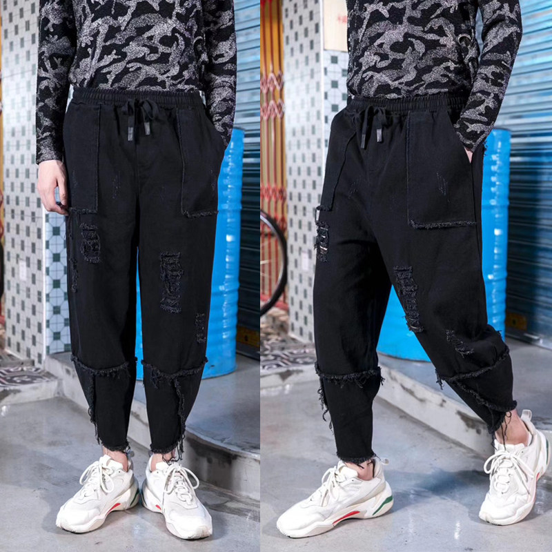 2019秋冬新款阔腿裤哥特式风格暗黑日系港风休闲裤潮男宽腿裤子潮|ruв категории Мужская одежда, брюки - от Buy2taobao.com для оказания профессиональной услуги покупки агента Taobao