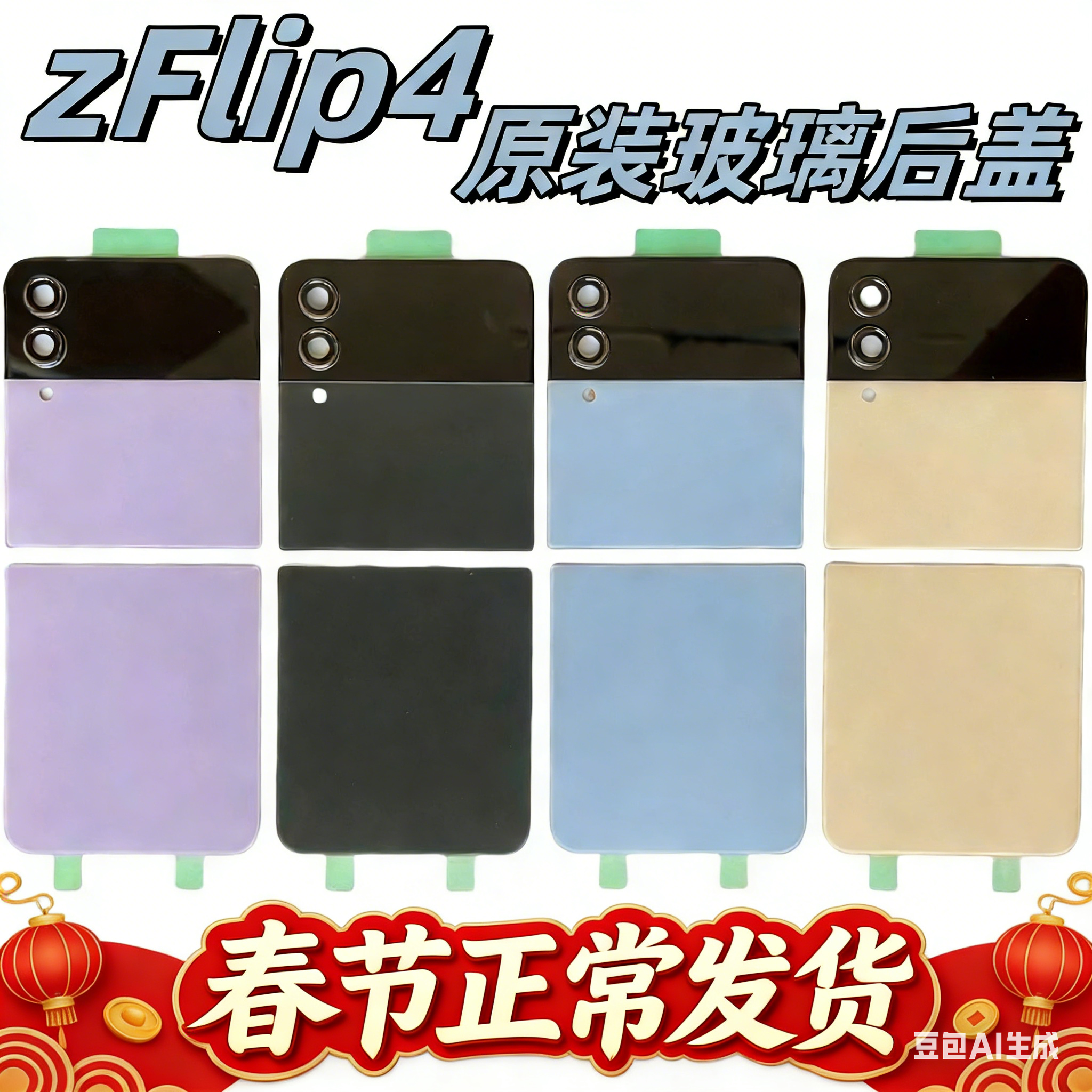【顺丰】适用于三星zflip4原装后盖F7210拆机盖玻璃后盖 