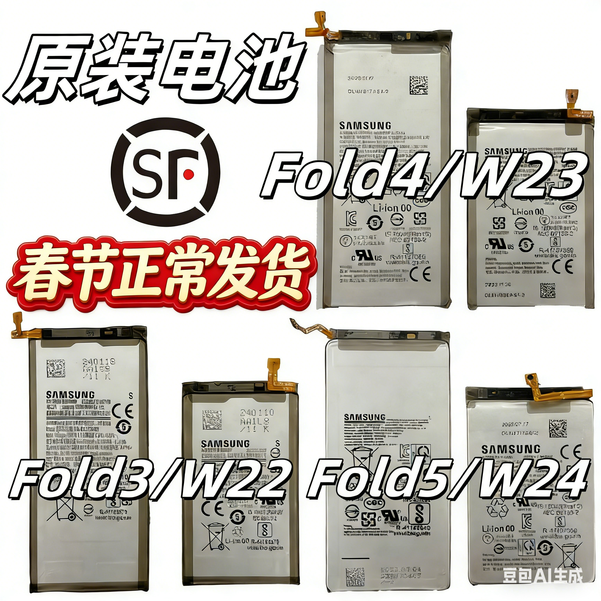 [顺丰]三星Fold3 4 5原装电池w22原装w23电板w24