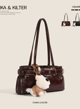 CHAIKAKILTER复古百搭单肩腋下包包女2025秋季新款日常上班通勤包