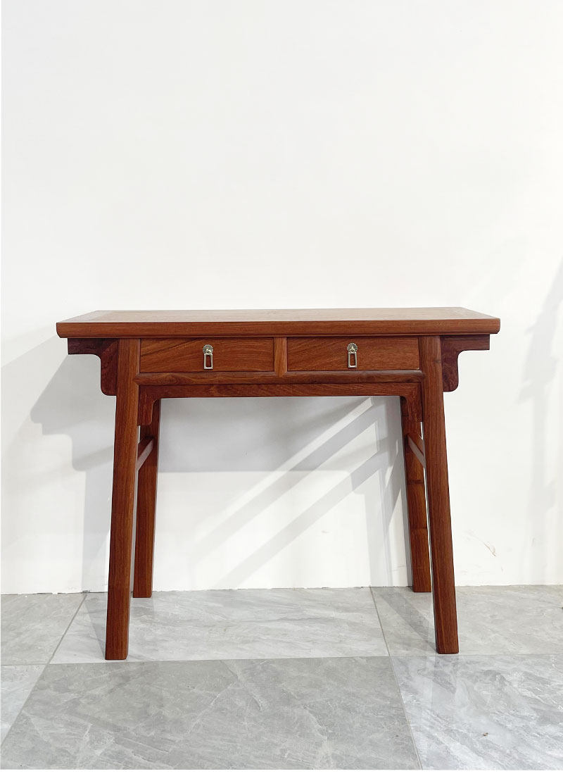 缅花大果紫檀红木小书桌明清中式古典京作榫卯工艺河北厂家