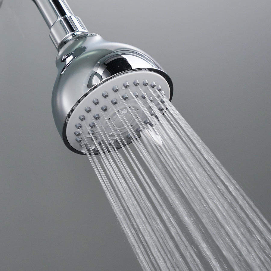 厦门制浴室造淋浴花洒头三功能增压顶喷头3.4寸ABS电镀莲蓬头