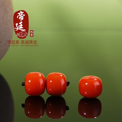 南红满色满肉老邢珠桶珠假一赔三