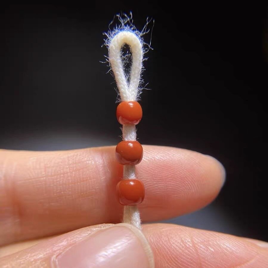 天然南红大孔珠子定制打孔保真天然瓦西老型珠圆珠配饰吊坠配件