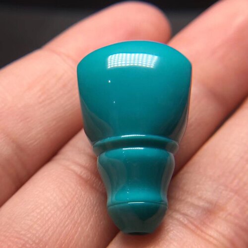 天然三通配珠绿松石桶珠