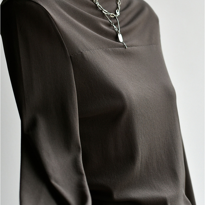 气质时尚百搭半透式打底衫上衣女