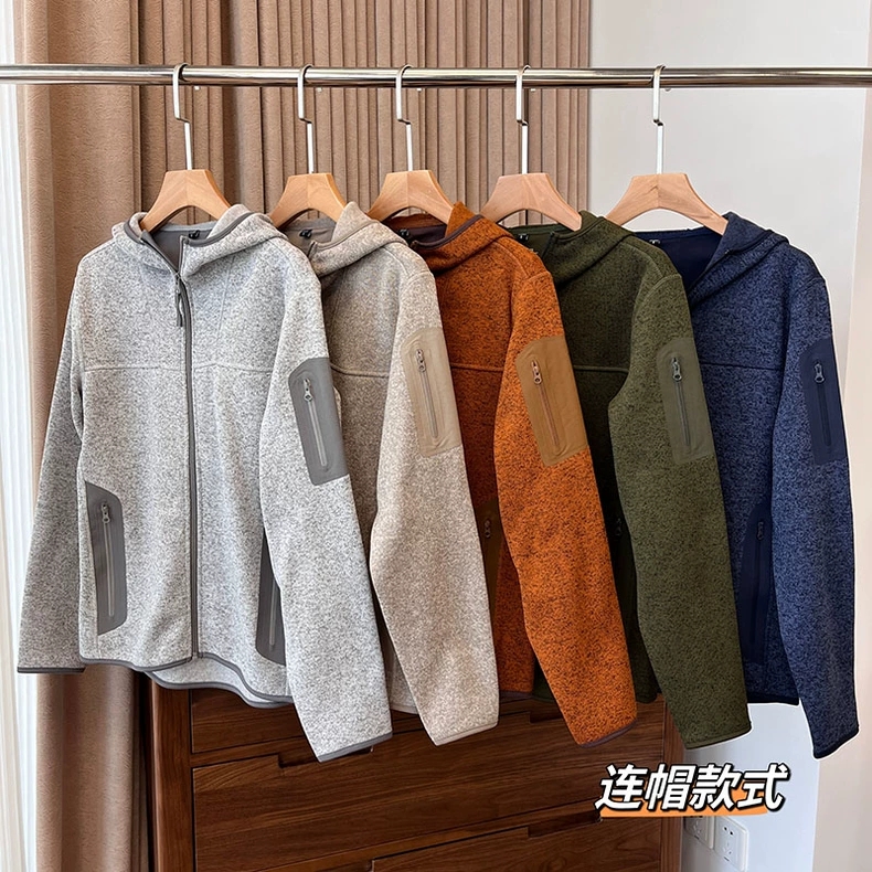 户外防风连帽抓绒外套秋冬外套