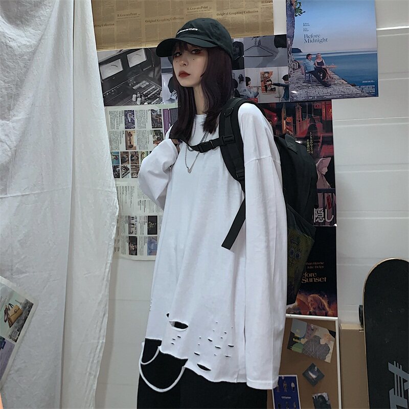 2021春新款男女同款纯色内搭长袖T恤打底衫XZ-221-1-T808图片