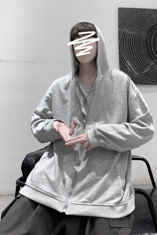 秋季反光运动开衫卫衣连帽夹克男女中性外套XZ-221-1-J,男装卫衣,星座221-1