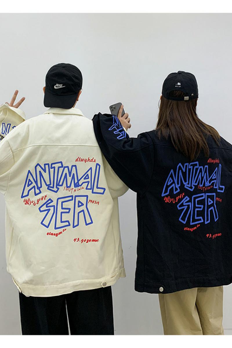 2021春款情侣男女水洗牛仔夹克外套印花牛仔衣XZ-221-1-J,男装夹克,星座221-1