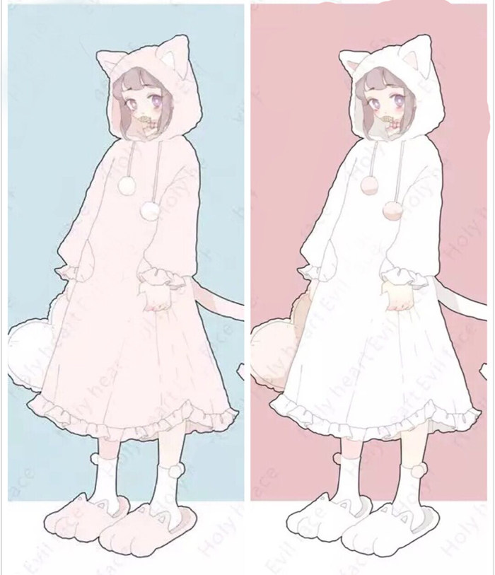 爱丽丝女孩日系少女秋冬甜美lolita萌系可爱保暖居家睡衣女生裙子