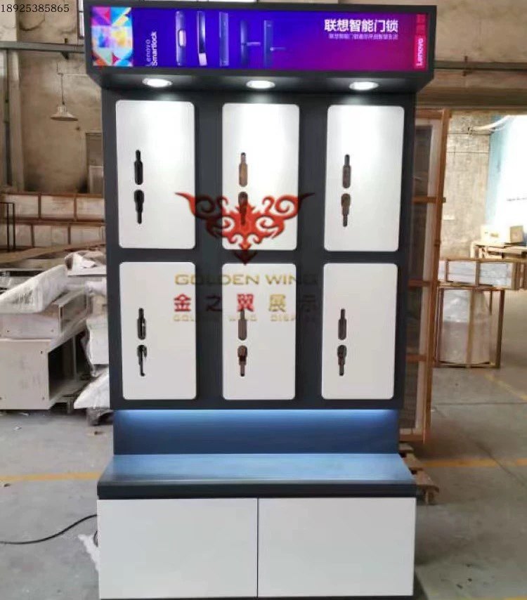 烤漆展示柜电子锁智能指纹锁展示柜陈列柜电铃靠墙高柜锁展示架