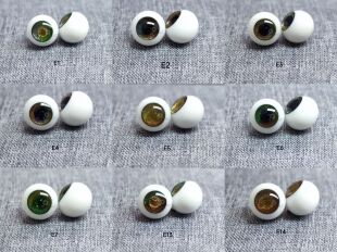 ob11.bjd玻璃眼(E系列)圆溜溜可动彩色眼纹款12MM A品低弧现货