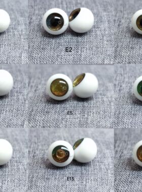ob11玻璃眼珠圆溜溜可动彩色眼纹E系列8MM10MM A品低弧现货手工眼