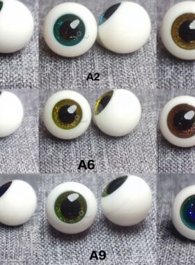 ob11玻璃眼珠圆溜溜可动｛A系列｝彩色8mm10mmA品低弧现货