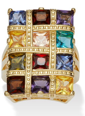 立方氧化锆镀18k复古女士戒托