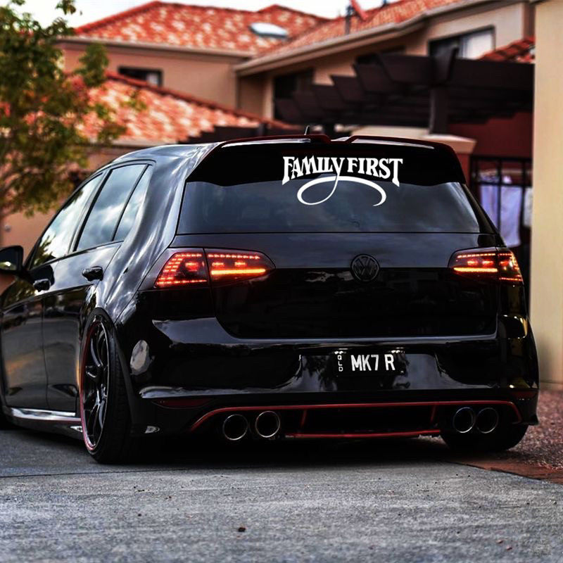 familyfirst汽车前后玻璃风挡车贴 个性拉花装饰改装潮流车身贴