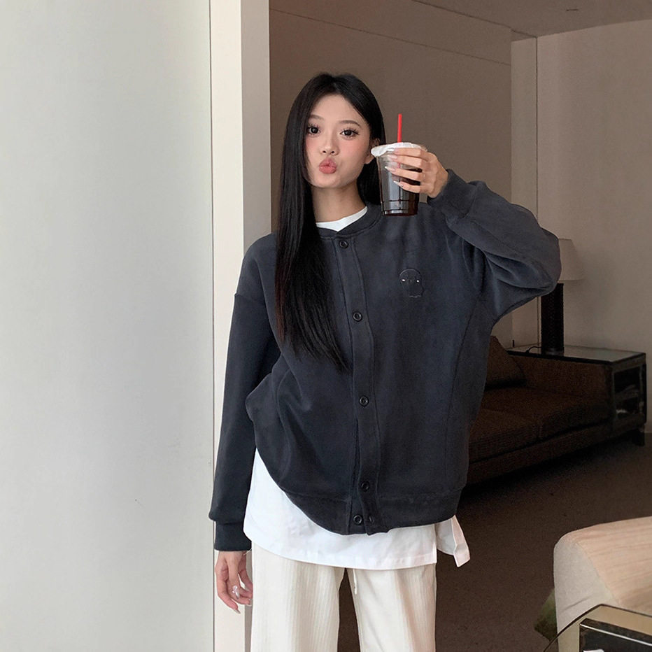 深秋厚外套女秋冬季2025新款初冬加绒韩系小个子棒球服卫衣潮百搭