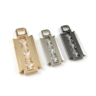 新款拉链头配件 5号8号金属拉链头拉片 设计款刀片拉头加厚拉锁头