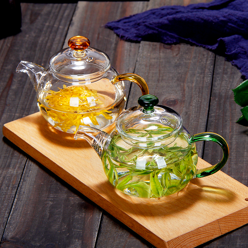 玻璃茶壶耐高温过滤功夫茶迷你煮茶器一人用小号绿茶泡茶茶具单壶