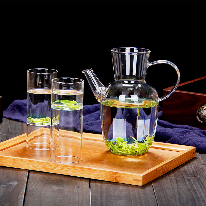 新中式高硼硅玻璃茶壶水经注绿茶壶大容量煮茶壶冷萃壶猴魁泡茶壶