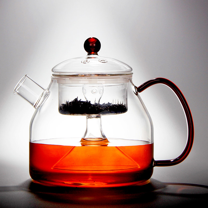 家用玻璃蒸茶壶蒸汽茶具套组大容量加厚黑晶炉加热黑茶白茶煮茶器