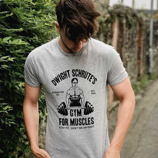 t恤男女美剧周边 Schrute健身馆印花短袖 The Office办公室Dwight