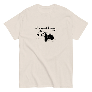 T恤 Busy 负能量偷懒搞笑纯棉短袖 nothing个性 男女百搭宽松 doing