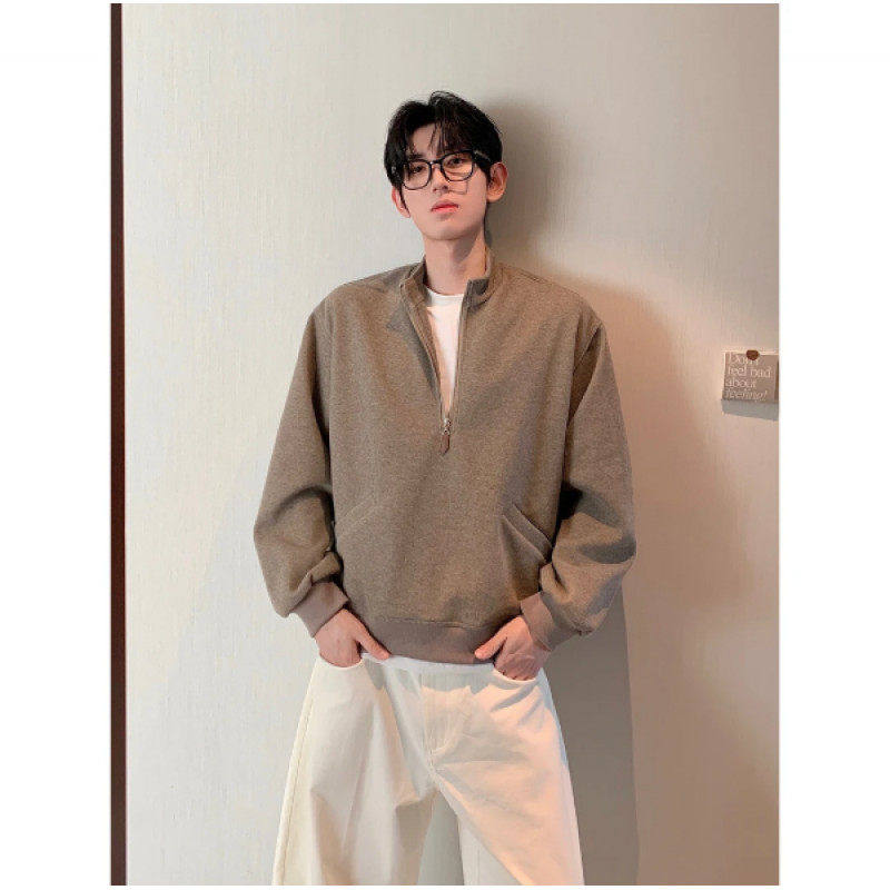 美式休闲假两件宽松套头卫衣男潮