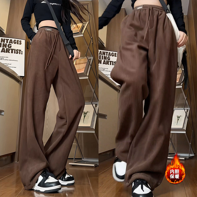 加厚保暖灯芯绒卫裤男女休闲棉裤