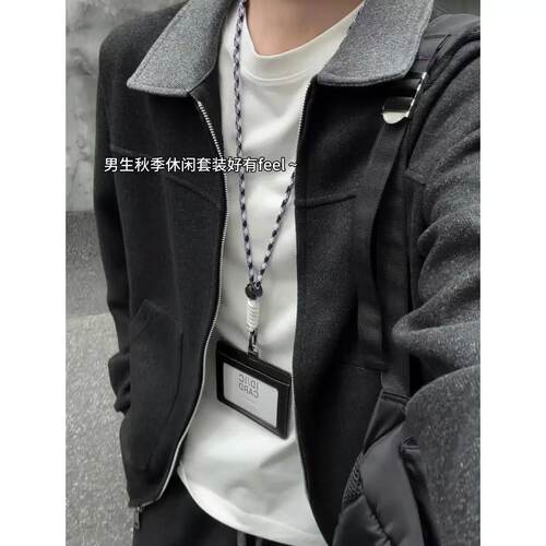 老钱风拉链卫衣秋冬套装男女秋款