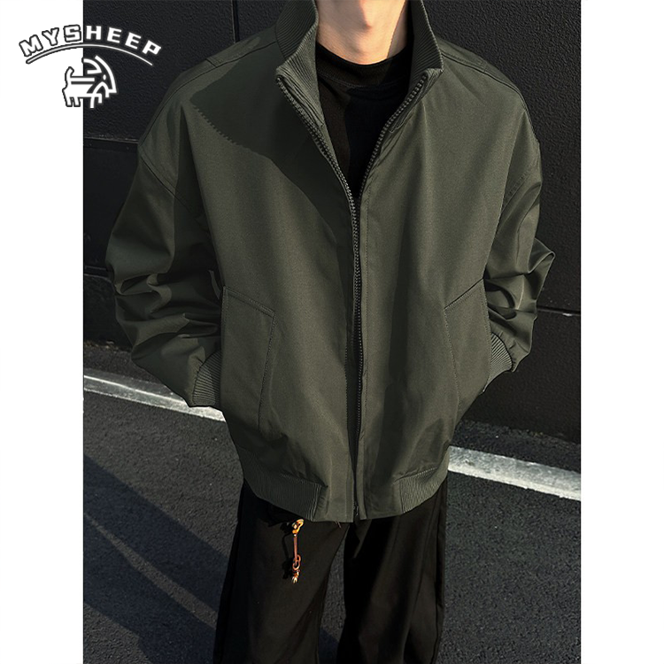 立领夹克外套男秋冬高级感棒球服