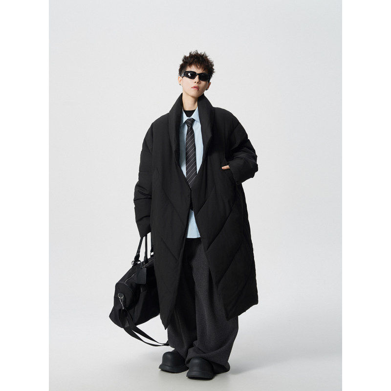 冬季加厚保暖宽松棉衣中长款棉服