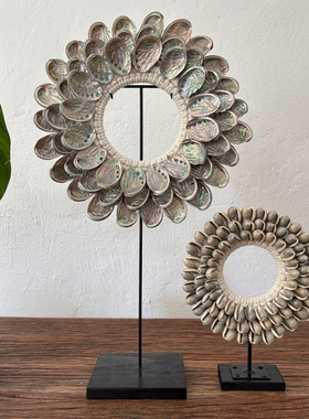 简约风贝壳摆件民宿样板房装饰品