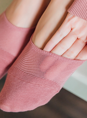 4双装纯棉透气网面船袜女cheemyfree春季新品日系透气低口袜子女