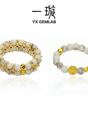 一璇YXgemlab高级感白松石戒指女ins风气质小众时尚s925银天然石
