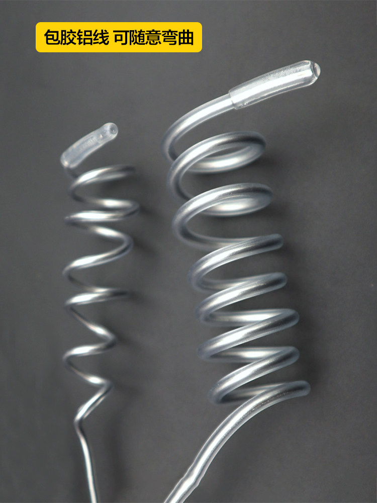 투명 플라스틱 코어 코팅 알루미늄 와이어 토끼 귀 모양 모자 의류 스타일링 스트립 PVC 알루미늄 와이어 코팅 수제 DIY