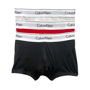 短款 Calvin 正品 弹性平角短裤 Klein CK男士 四角内裤 美版 3条装