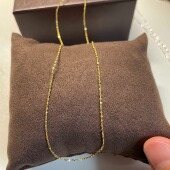 agete同款 日系轻奢满天星超闪极细鱼鳞S925银镀18K金素链锁骨项链