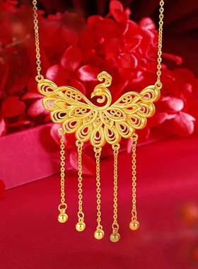 假三金首饰一套订婚仿真五金套装沙金摆件结婚摆台道具婚礼假黄金