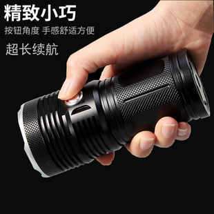 强光手电筒远射超亮宿营led户外照明探照灯家用消防应急灯充电式