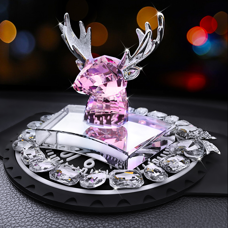 一路顺风汽车摆件车载摆饰创意水晶车饰车载N平安摆件挂件装饰品