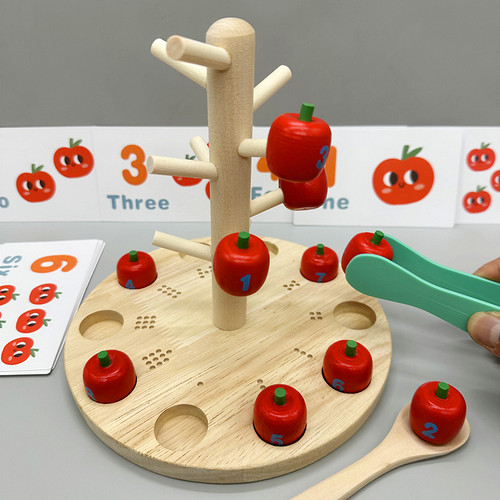 早教数字苹果树拼装积木