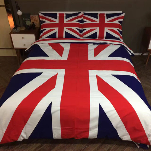 地中海英伦四件套全棉纯棉