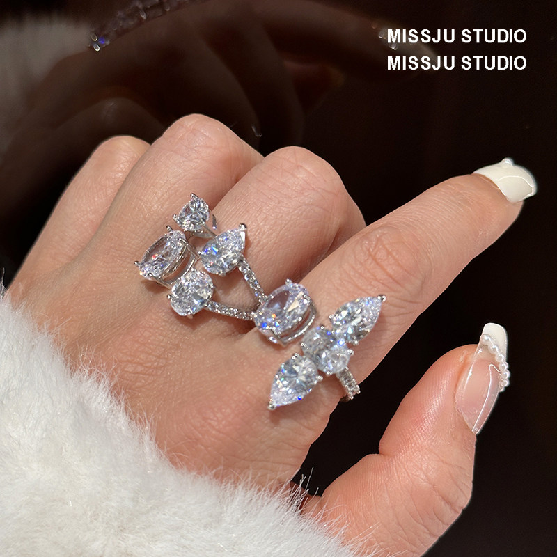 水滴圆钻宽版满钻戒指时尚个性食指戒多切割ins食指圆形鸽子蛋,饰品/流行首饰/时尚饰品新,戒指/指环,淘宝优惠券,粉丝福利购,淘宝优惠卷