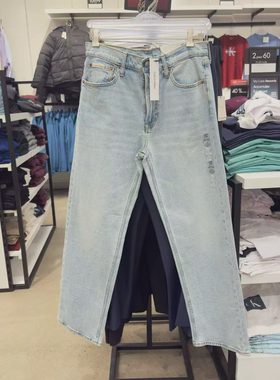 两条减30加拿大Calvin Klein CK男士90s straight直筒破洞牛仔裤